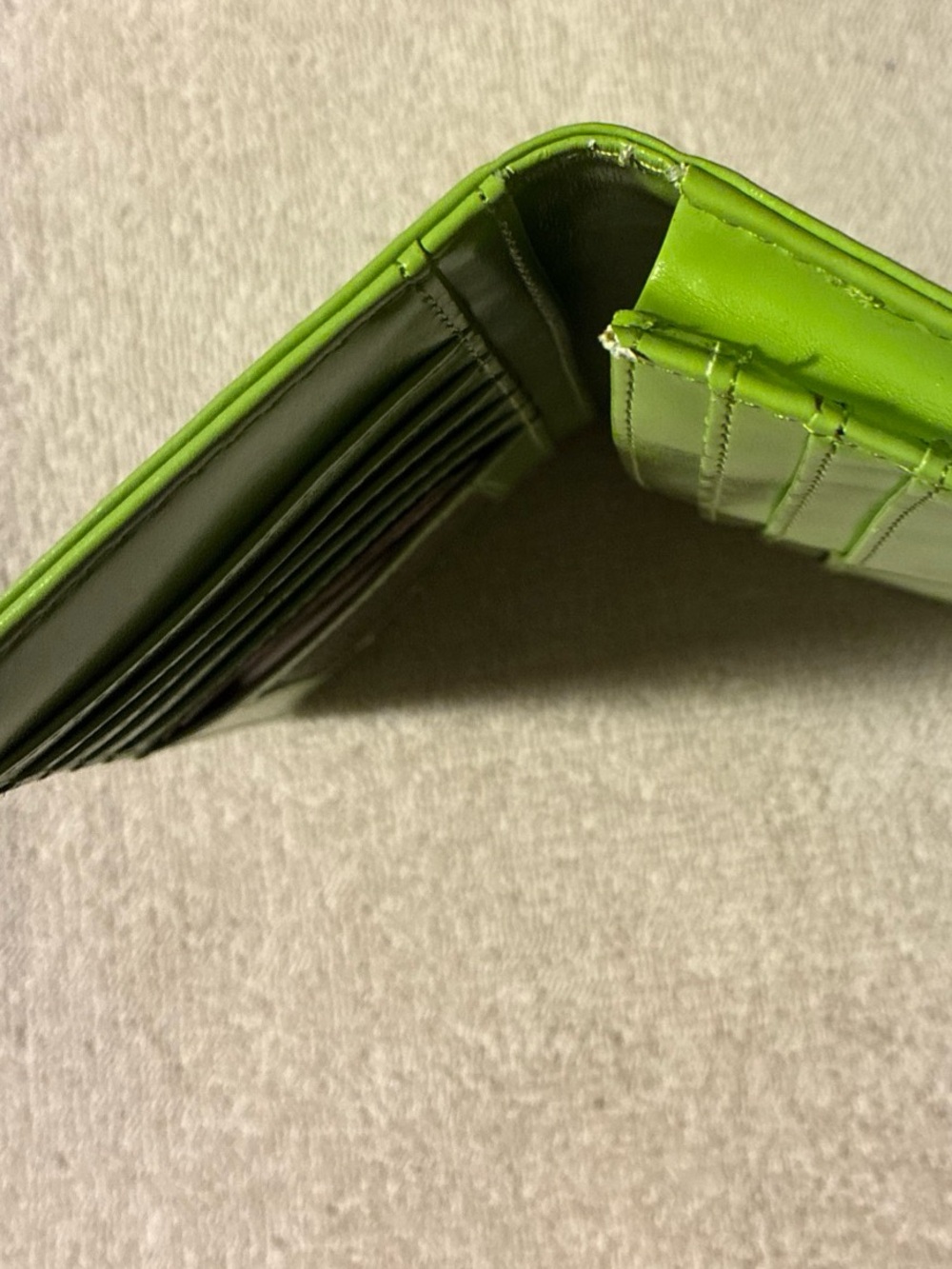Shag Wear Vintage Hummingbird Large Bird Woman’s Wallet Faux Leather 7" Lime NEW - Picture 10 of 15